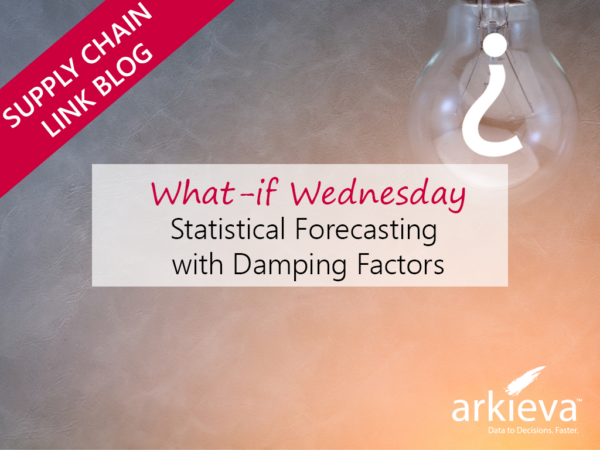 Statistical forecast damping factor
