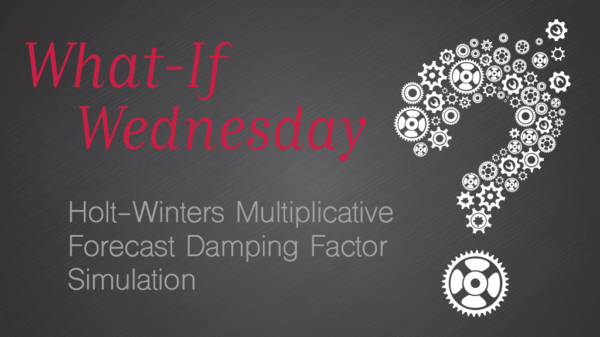 Holt-Winters Multiplicative Forecast Damping Factor Simulation