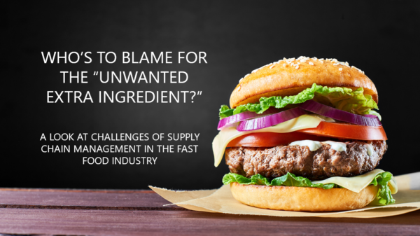supply chain management in fast food industry