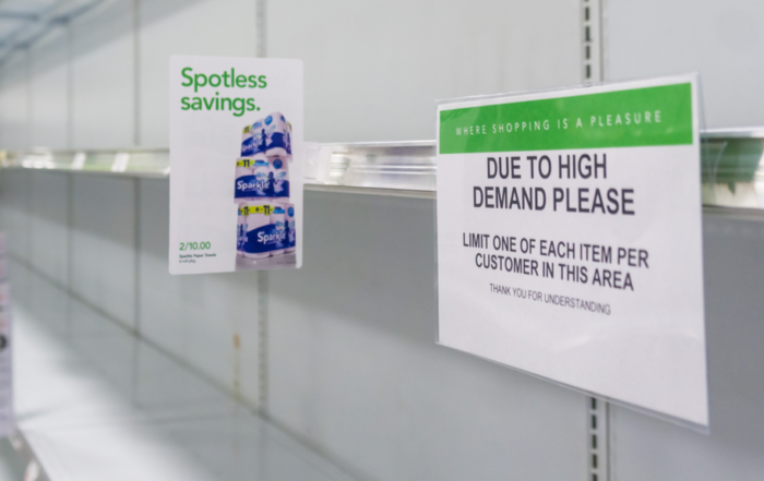 pandemic induced product shortage social image